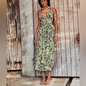 Charina Sarte Ibiza Cutout Midi Dress